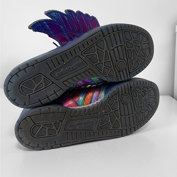 Adidas Jeremy Scott Sneakers Rainbow Hologram Rainbow Wings Sneakers Size US8. - Picture 5 of 9